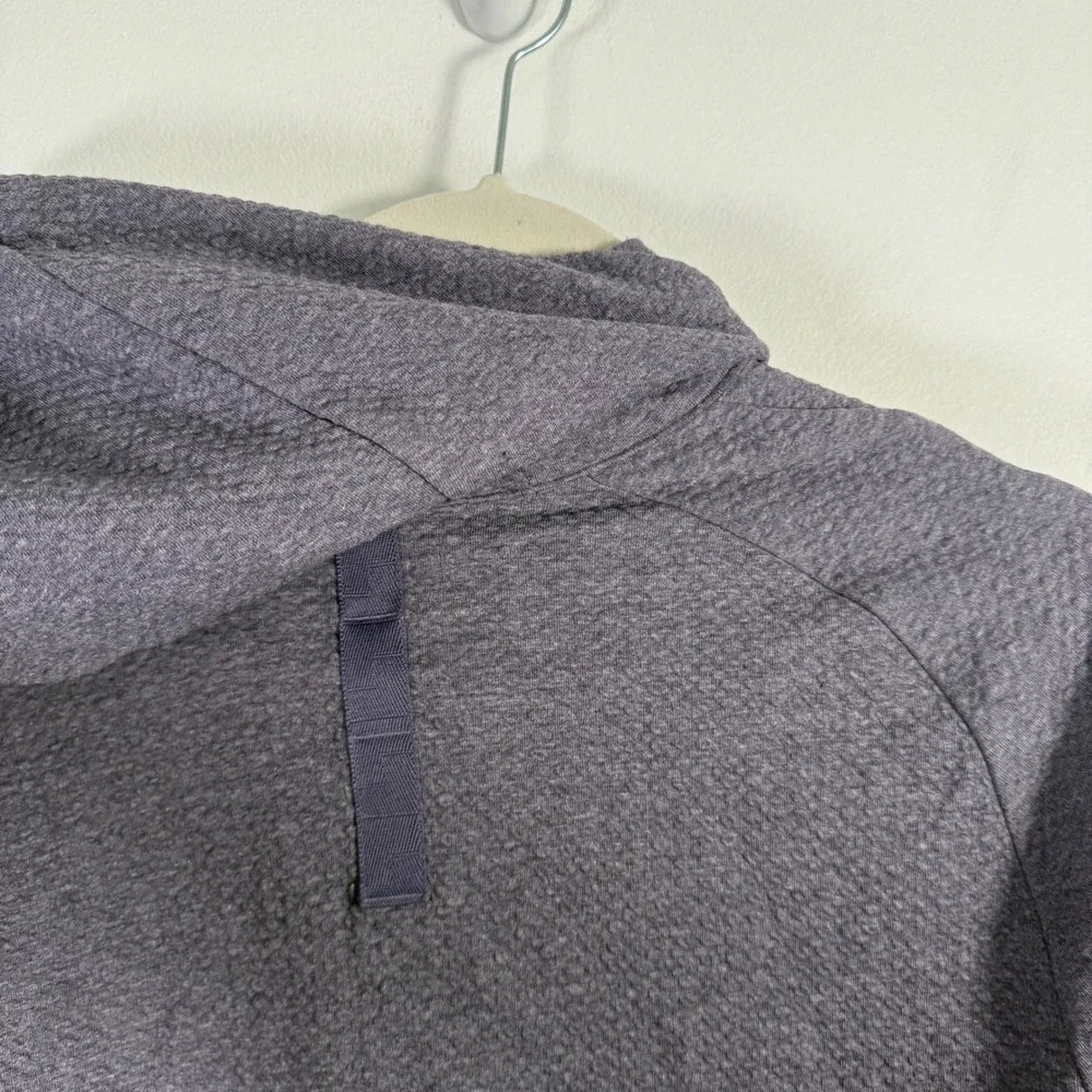 Lululemon At Ease Hoodie Mens Medium Purple Textured Pullover Athleisure Gym